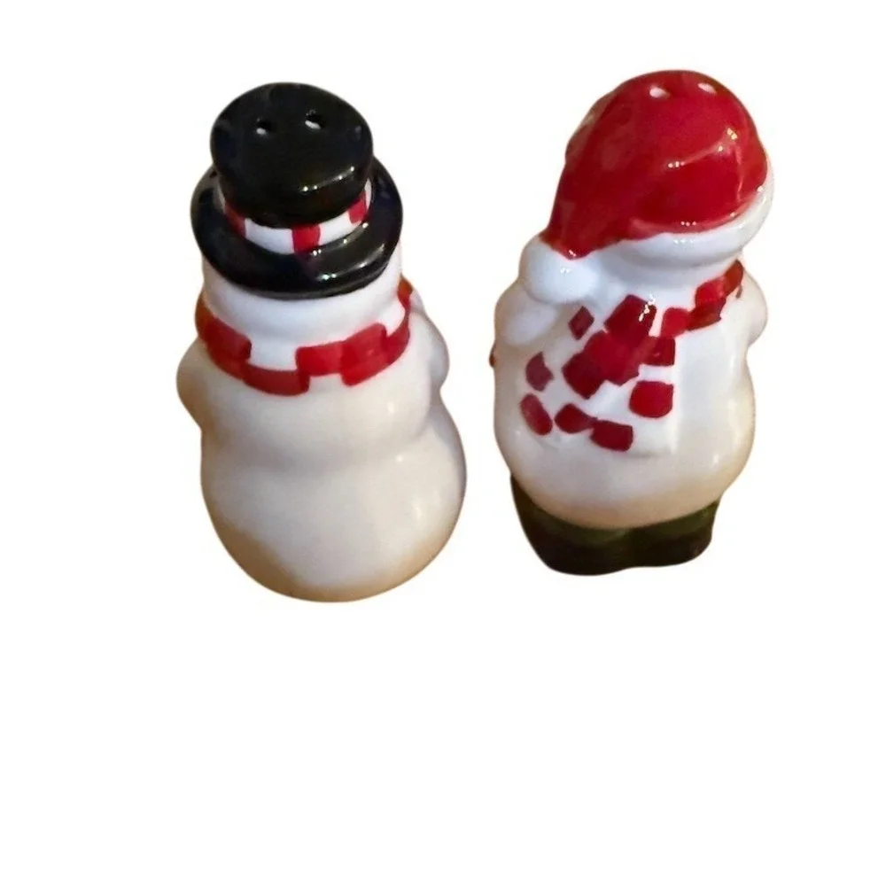 Smart Living Snowman Salt & Pepper Shakers Set 2pc‎ Christmas Holiday